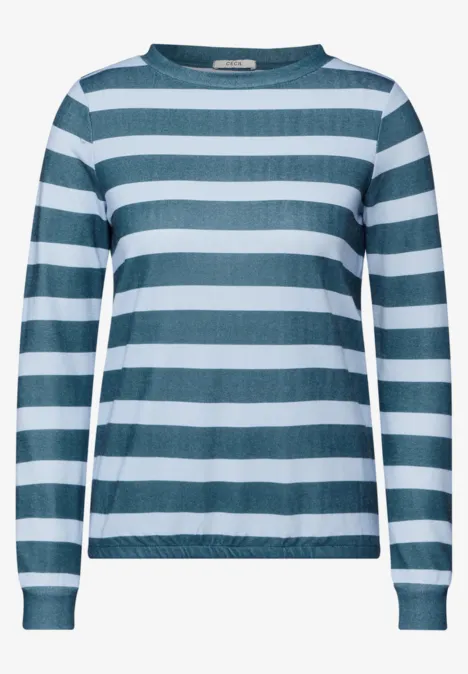 Shirt im Melange-Look aqua melange