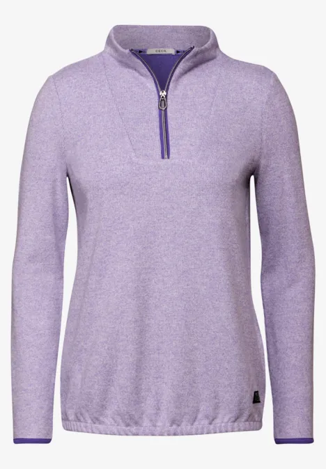 Shirt im Melange-Look gentle lilac melange
