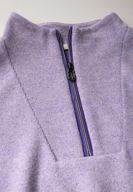 Shirt im Melange-Look gentle lilac melange