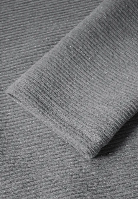 Glitzerndes Ottoman Shirt platinum grey mel.