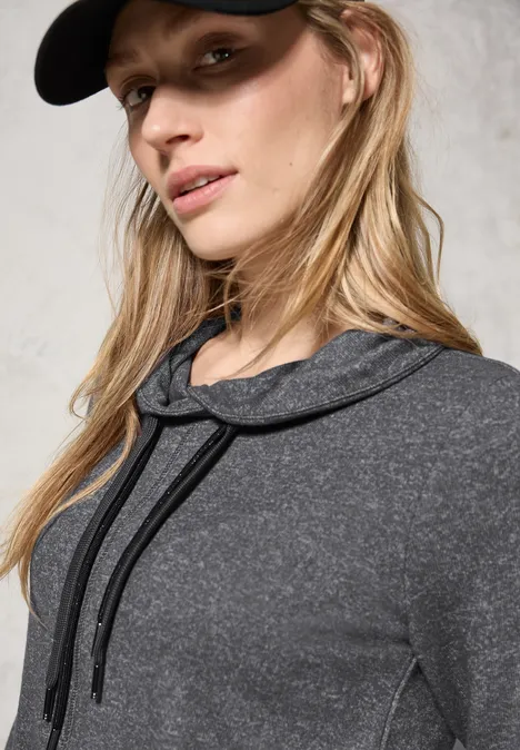 Shirt mit Schalkragen flint grey melange