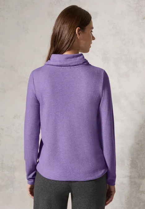 Shirt mit Schalkragen gentle lilac melange