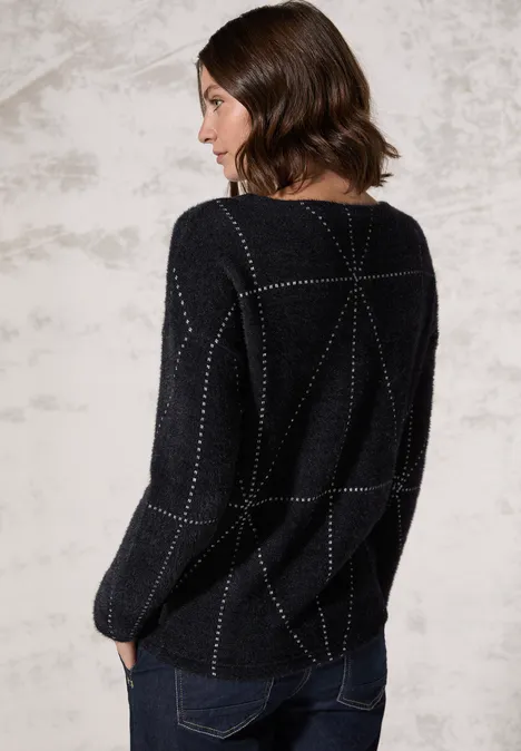 Federgarn Langarmshirt Black