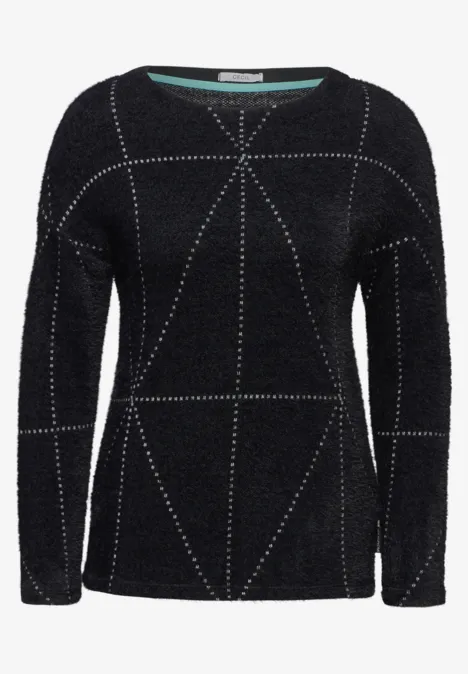 Federgarn Langarmshirt Black