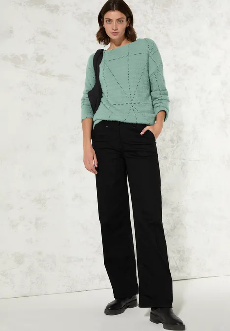 Federgarn Langarmshirt glaced salvia green