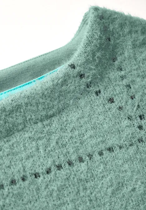 Federgarn Langarmshirt glaced salvia green