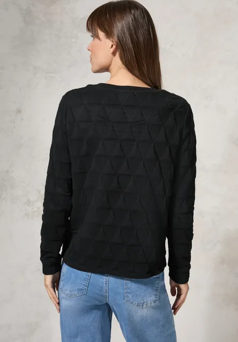 Shirt mit grafischem Muster Black