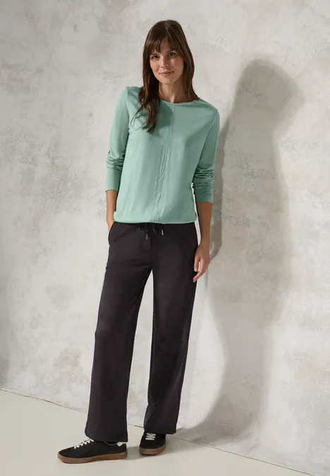 Tuniekachtig shirt glaced salvia green