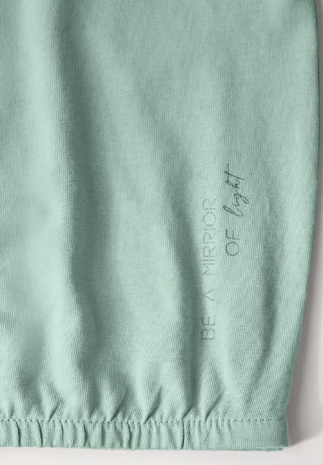 Tuniekachtig shirt glaced salvia green