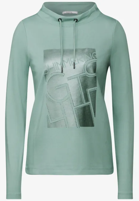 Shirt mit Print glaced salvia green