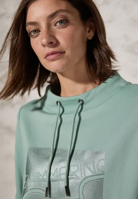 Shirt mit Print glaced salvia green