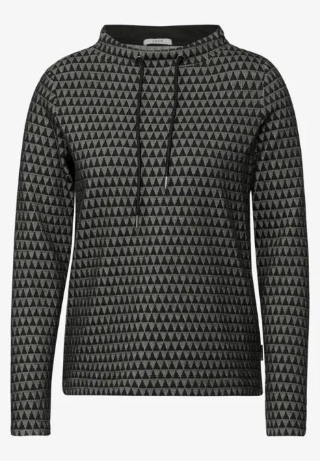 Two-Tone Jaquard Shirt Black