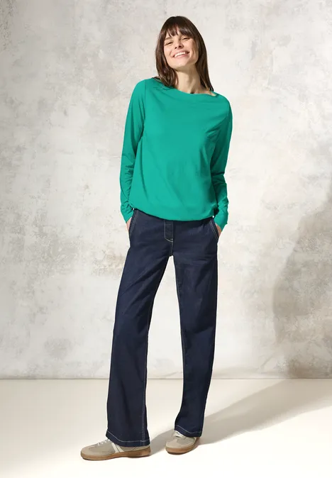 Shirt im Melange-Look aventurine green