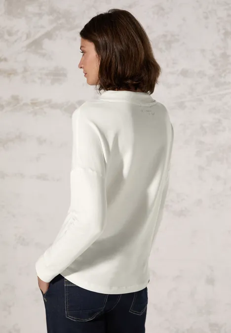 Shirt mit Folien-Wording vanilla white