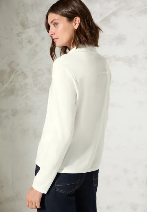 Shirt mit Knopfleiste vanilla white