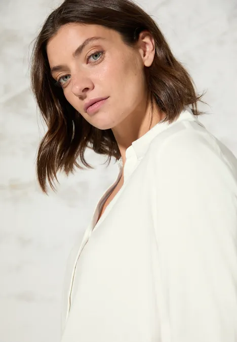 Shirt mit Knopfleiste vanilla white