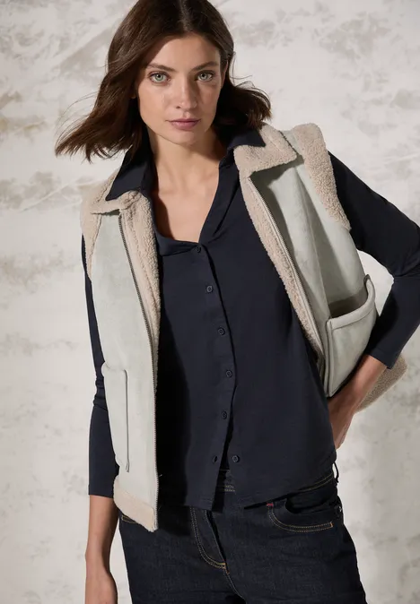 Shirt mit Knopfleiste universal blue