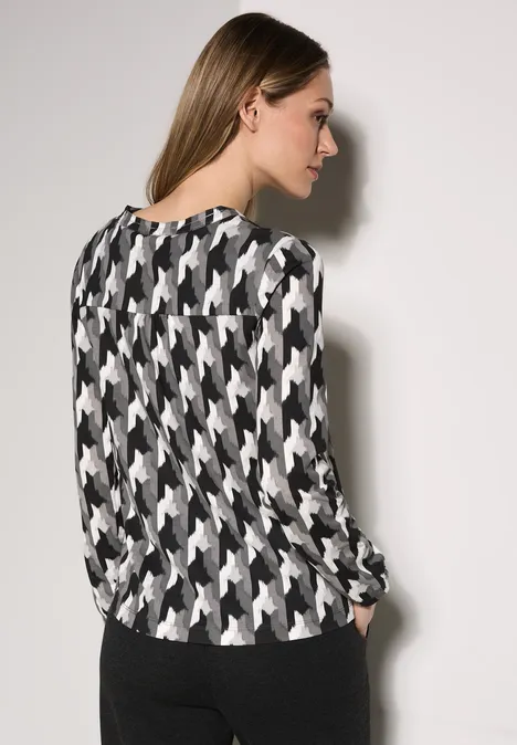 Gemustertes Shirt Black