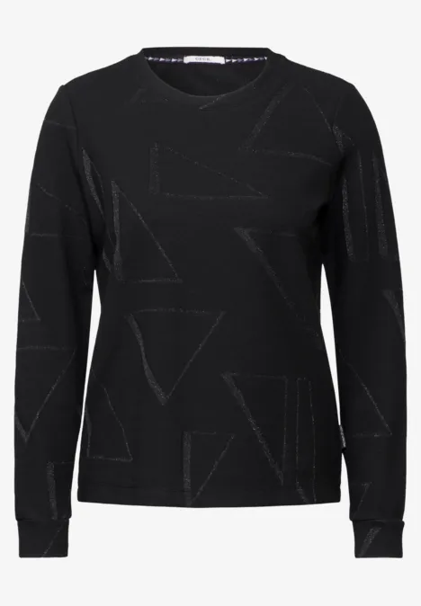 T-shirt jacquard Black