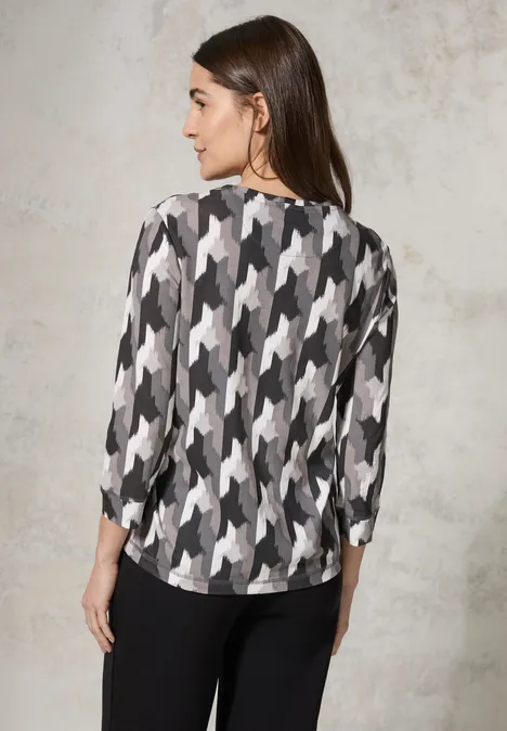 Shirt mit grafischem Print Black
