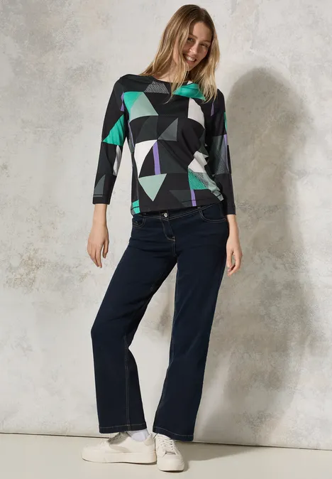 Shirt mit grafischem Print Black