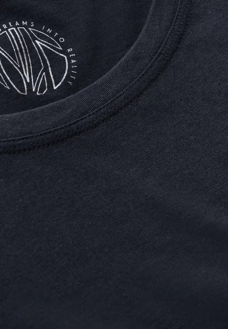 Shirt mit Knoten am Saum universal blue