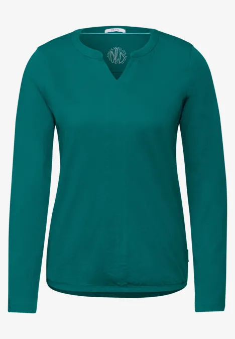 Shirt im Tunika-Look petrol green