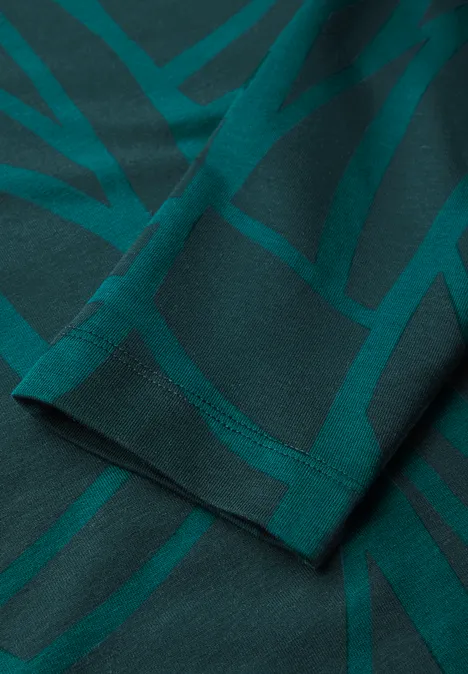 Shirt mit Knöpfen petrol green