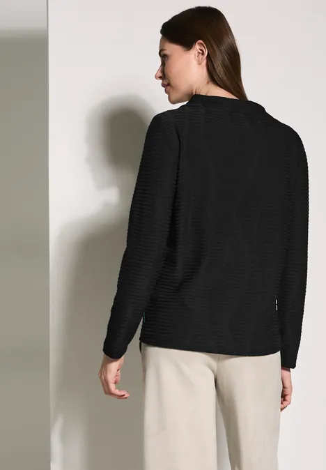 Strukturshirt Black