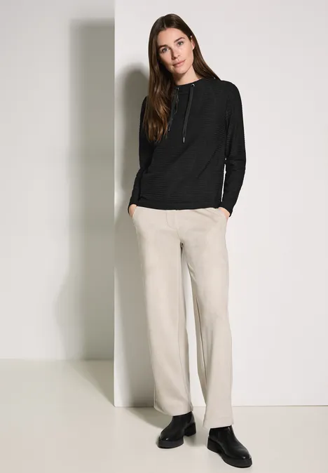 Strukturshirt Black