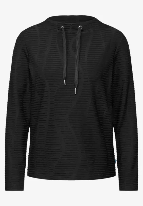 Strukturshirt Black