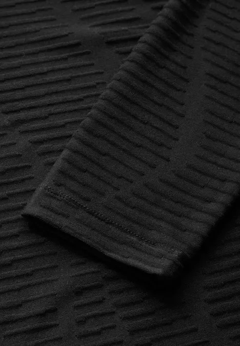 Strukturshirt Black