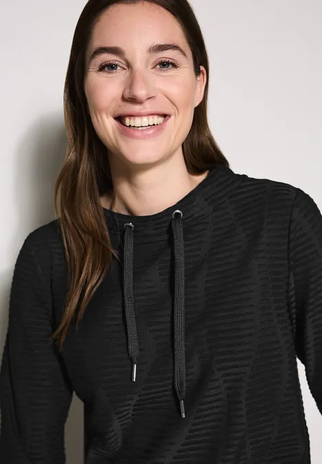 Strukturshirt Black