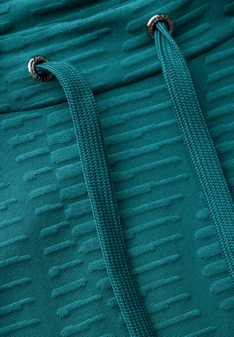 Strukturshirt petrol green