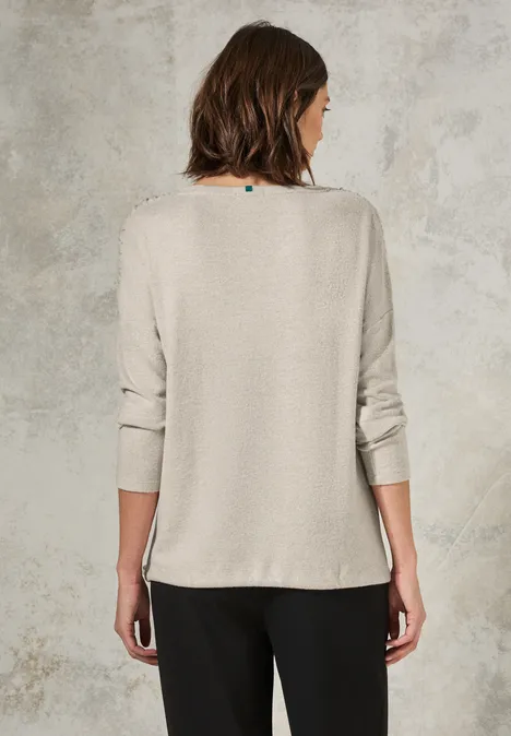Shirt mit Raffung desert beige melange