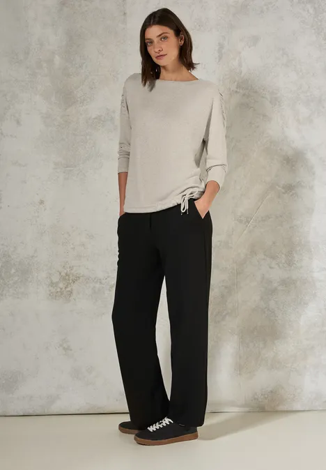 Shirt mit Raffung desert beige melange