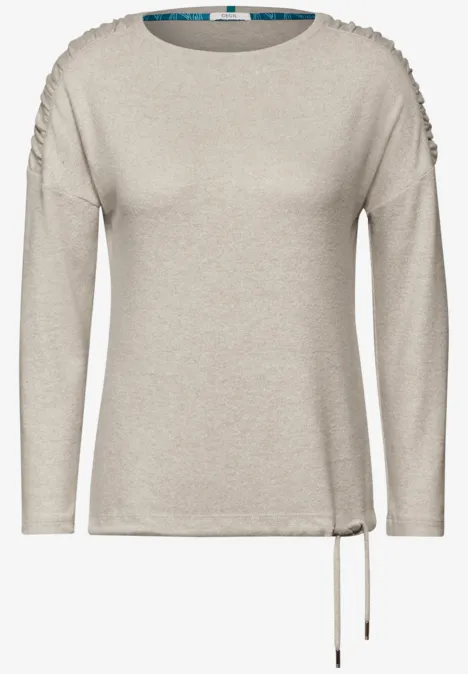 Shirt mit Raffung desert beige melange