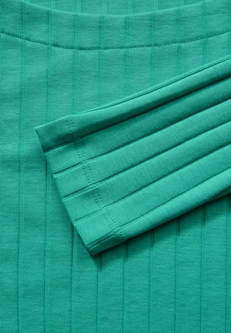 Shirt mit Rippstruktur aventurine green
