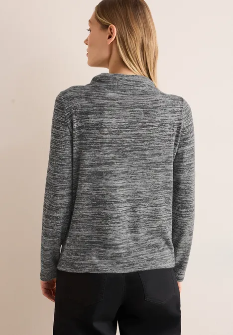 T-shirt à manches longues black melange