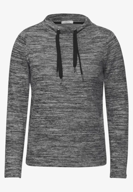 T-shirt à manches longues black melange