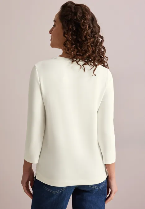 Softes Shirt mit Wording vanilla white