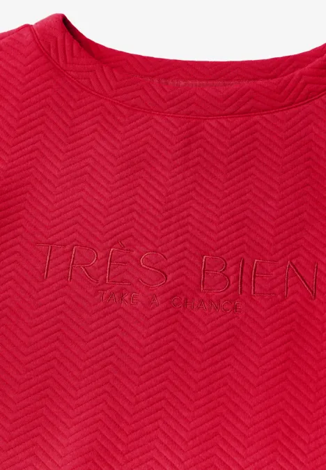 T-shirt structuré avec wording granita red