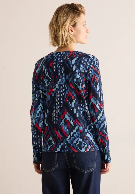 Bedrucktes Langarmshirt universal blue