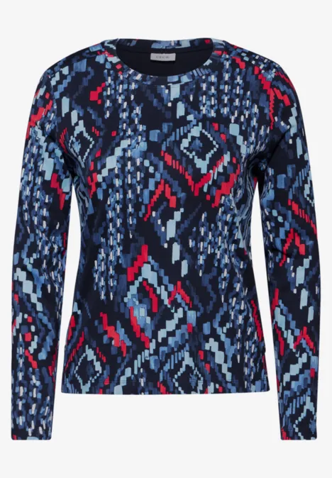 Bedrucktes Langarmshirt universal blue
