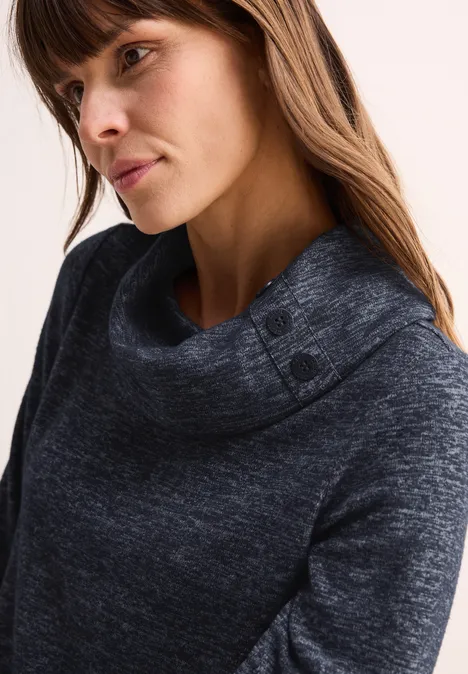 Kuscheliges Melange-Shirt universal blue melange