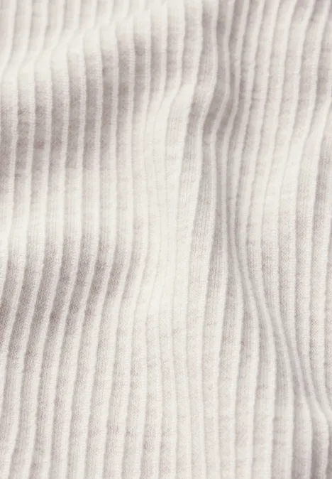Kurzes Melange Shirt desert beige melange