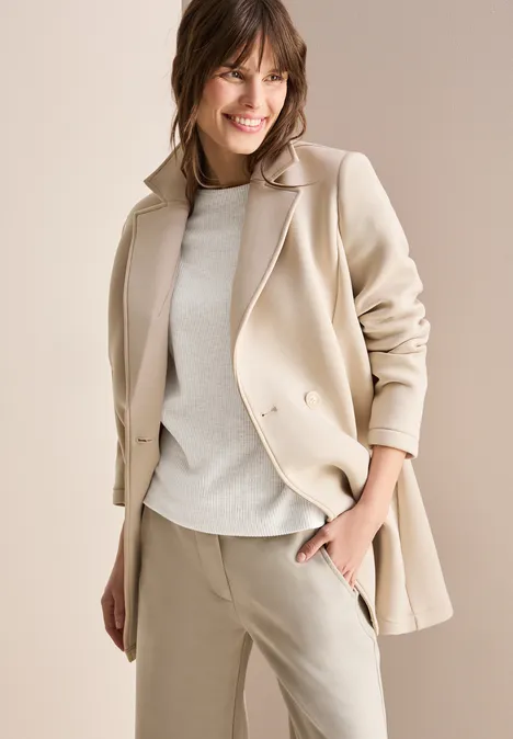 Kurzes Melange Shirt desert beige melange