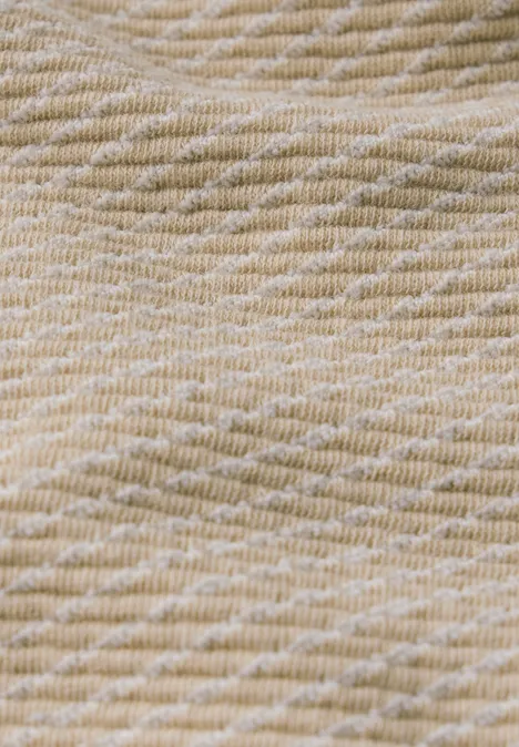 Two-Tone Ottoman Jacke pearl beige