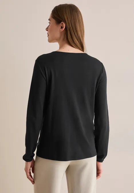 Langarmshirt Black