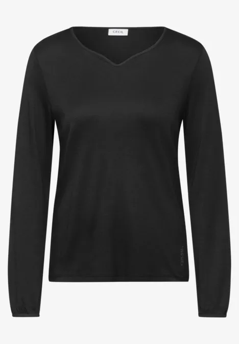 Langarmshirt Black